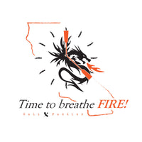 Time to Breathe Fire White-Grey Tank-Top