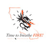Time to Breathe Fire White-Grey Tank-Top