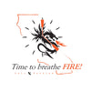 Time to Breathe Fire White-Grey Tank-Top