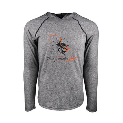 Time to Breathe Fire Mock-Twist Hoodie