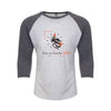 Time to Breathe Fire White-Grey Raglan (Unisex)