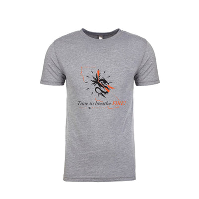 Time to Breathe Fire White-Grey T-Shirt
