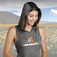 Golden Poppy Wicking Sleeveless Hoodie