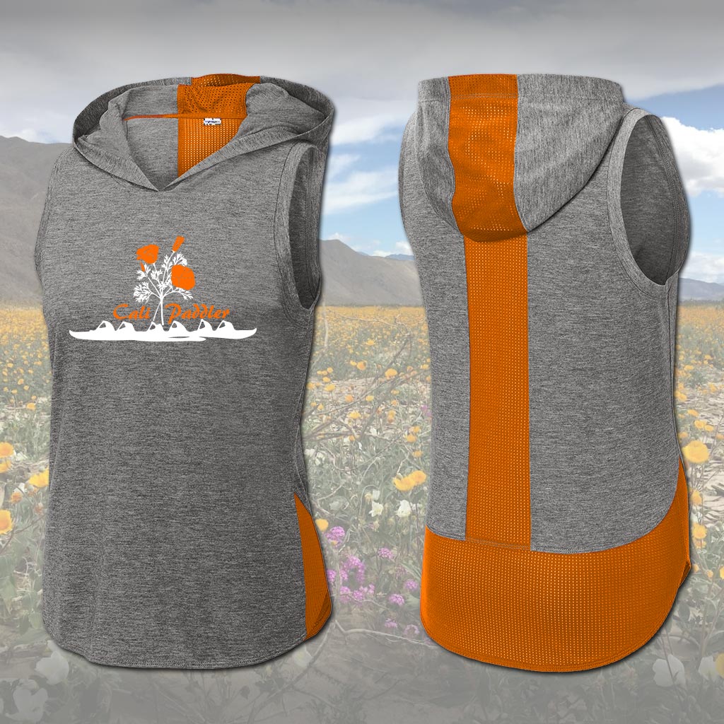 Golden Poppy Wicking Sleeveless Hoodie