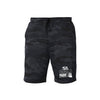 Black Camo Fleece Gym Shorts